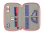 Safta Plumier Escolar Triple Cremallera Vaiana, 37 Piezas, Dimensiones 195x125x55 mm