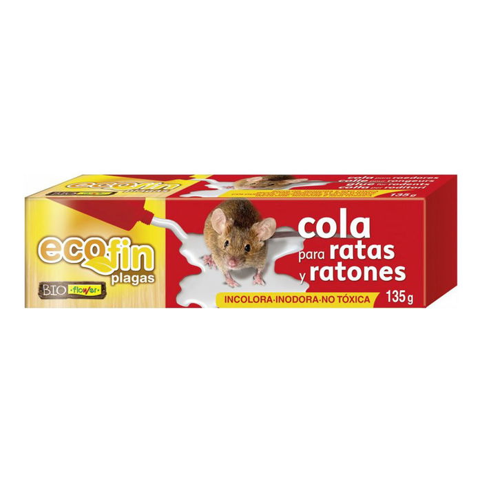 Flower Ecofin Cola para Ratas, Ratones e Insectos Rastreros - Adhesivo No Tóxico, 135 g Flower Ecofin Cola para Ratas, Ratones e Insectos Rastreros - Adhesivo No Tóxico, 135 g