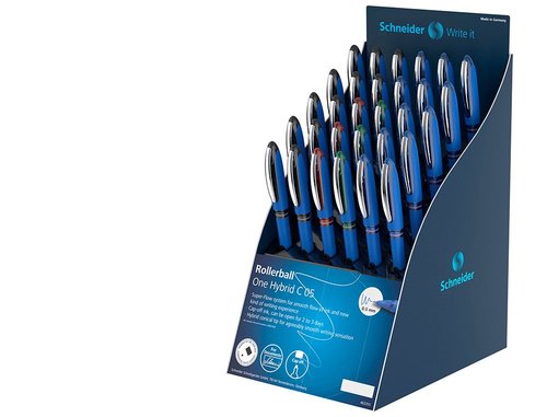 Schneider One Hybrid Rollerball Punta Cónica 0,5 mm Colores Surtidos Expositor de 30 Unidades Schneider One Hybrid Rollerball Punta Cónica 0,5 mm Colores Surtidos Expositor de 30 Unidades