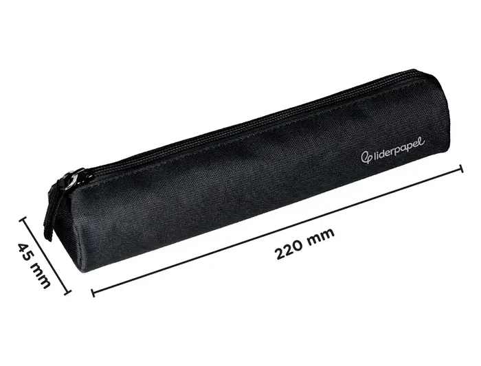 Liderpapel Estuche Portatodo Slim Cilindrico Negro 220x45mm