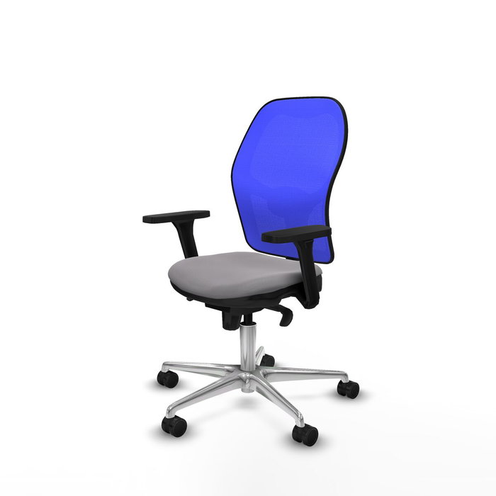 PIQUERAS Y CRESPO Silla de oficina Jorquera con mecanismo Sincro, gris y azul PIQUERAS Y CRESPO Silla de oficina Jorquera con mecanismo Sincro, gris y azul