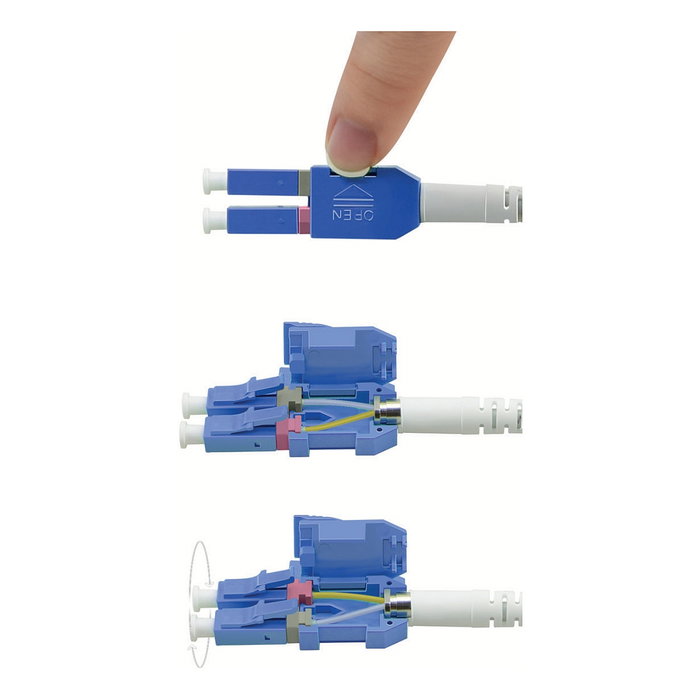 ROLINE Cable de fibra óptica OS2 LC/LC UNIBOOT Amarillo 0,5 m