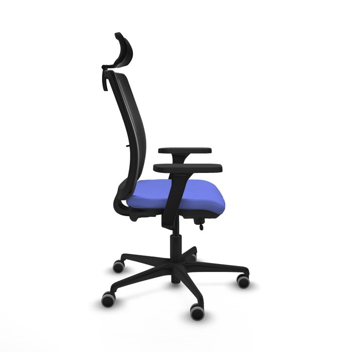 PIQUERAS Y CRESPO Silla de oficina Haches con mecanismo Sincro/Traslack Azul claro y Negro