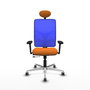 PIQUERAS Y CRESPO Silla de oficina Motilla Naranja y Azul