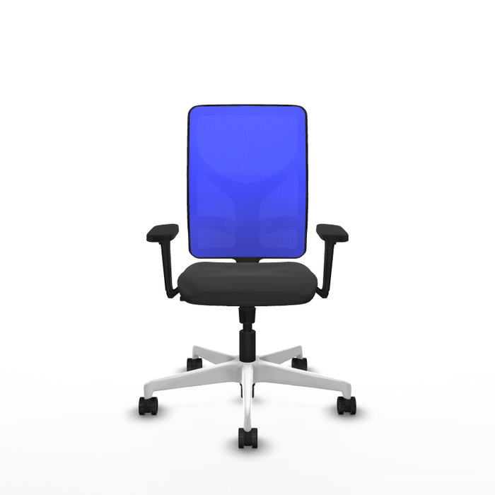 PIQUERAS Y CRESPO Silla de oficina Motilla con mecanismo Sincro, Gris oscuro y Azul