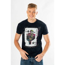 DC Comics Camiseta The Joker Acid Wash Playing Card Talla S