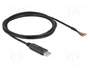 DeLOCK 90416 Cable adaptador USB 2.0 a RS-232 con 9 extremos abiertos, 2 m
