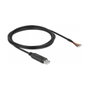 DeLOCK Cable adaptador USB 2.0 Tipo-A a serie RS-232 con 9 extremos de cable abiertos + blindaje, 2 m