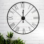 Home Deco Factory - Reloj de Pared Decorativo de Alambre con Números Romanos, 70 cm de Diámetro