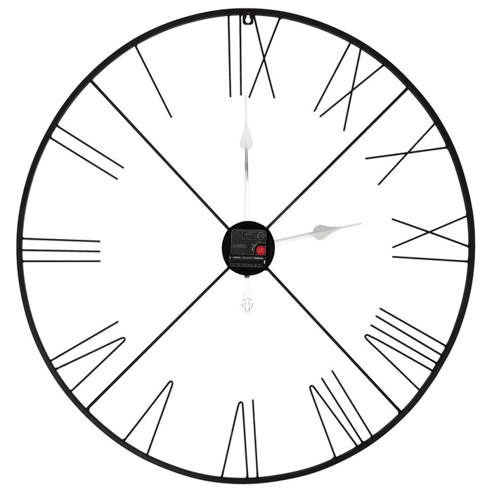 Home Deco Factory - Reloj de Pared Decorativo de Alambre con Números Romanos, 70 cm de Diámetro