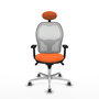 PIQUERAS Y CRESPO Silla de oficina Jorquera Naranja y Blanco