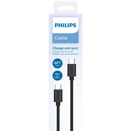 PHILIPS Cable USB-C a USB-C 2 Metros para Carga y Transferencia de Datos