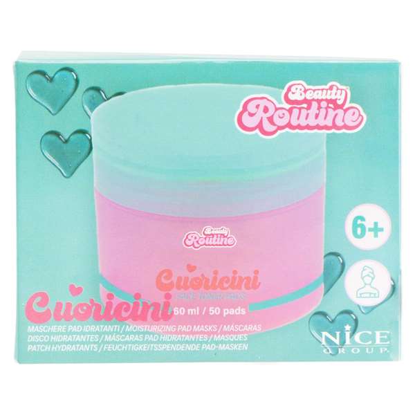 Nice Frasquito de discos hidratantes forma de corazón Beauty Routine