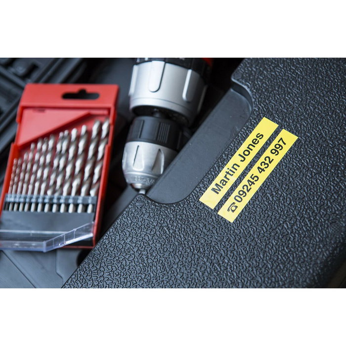 Brother TZe-651 Cinta Laminada 24 mm Negro sobre Amarillo 8 m