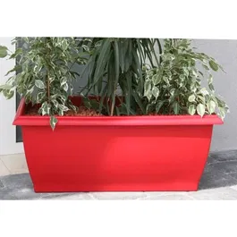 Riviera Evolution Jardinera Rectangular - 80 x 40 cm - 64 L - Rojo