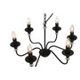DKD Home Decor Lámpara de Techo de Metal de 6 Brazos Negro