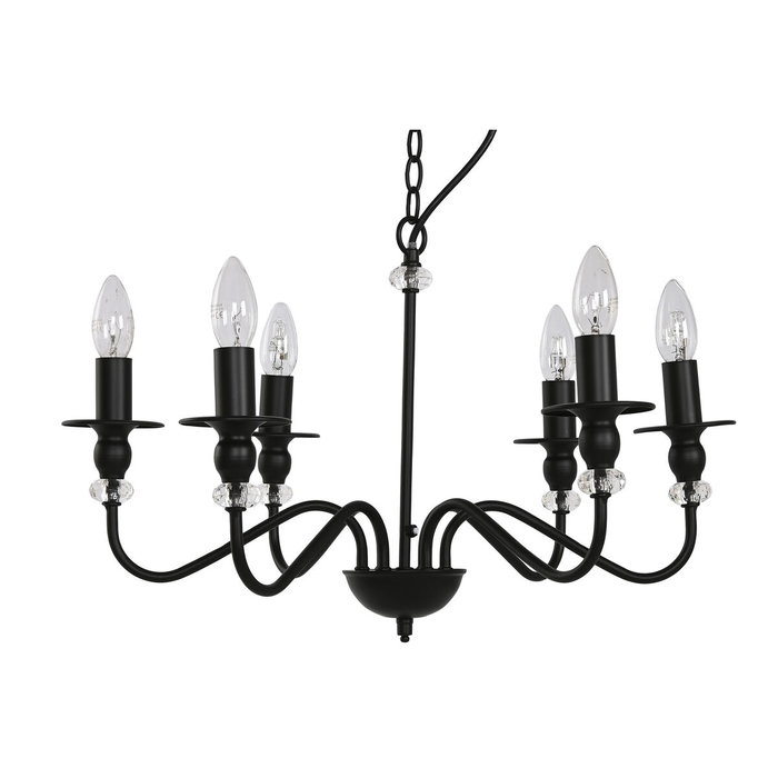 DKD Home Decor Lámpara de Techo de Metal de 6 Brazos Negro