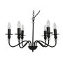 DKD Home Decor Lámpara de Techo de Metal de 6 Brazos Negro