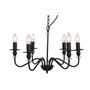 DKD Home Decor Lámpara de Techo de Metal de 6 Brazos Negro