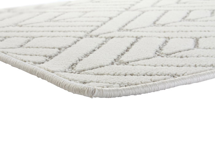 DKD Home Decor Alfombra Chic Blanco Beige 240 x 61 cm Poliester DKD Home Decor Alfombra Chic Blanco Beige 240 x 61 cm Poliester