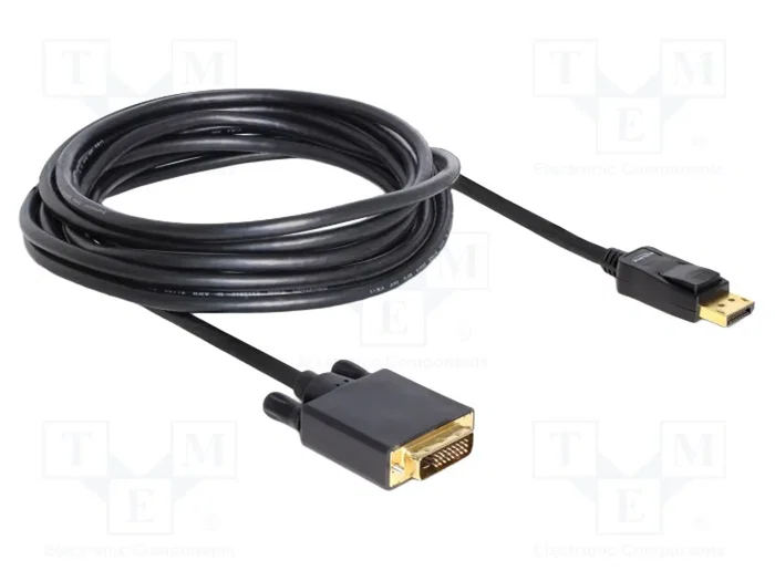 DeLOCK Cable DisplayPort a DVI 24+1 de 5 m negro