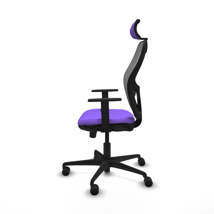 PIQUERAS Y CRESPO Silla de oficina Jorquera con mecanismo Sincro/Traslack, Tela Lila y Malla Gris PIQUERAS Y CRESPO Silla de oficina Jorquera con mecanismo Sincro/Traslack, Tela Lila y Malla Gris