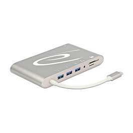 DeLOCK 87298 Dockingstation USB 3.2 Gen 1 Type-C Plata