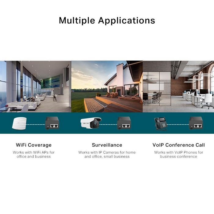 Omada PoE+ Injector Adapter, Gigabit PoE Port, 802.3at/af Compliant, Data and Power Over Single Cable Up to 100m, Pocket Size Omada PoE+ Injector Adapter, Gigabit PoE Port, 802.3at/af Compliant, Data and Power Over Single Cable Up to 100m, Pocket Size