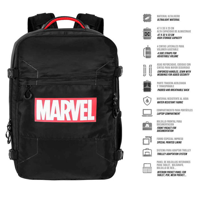 Karactermania Mochila Mercury Marvel Comics 33 x 23 x 47 cm, Gran Capacidad, Portátil hasta 17", Impermeable