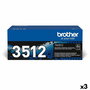 Tóner Original Brother TN3512 Negro (3 Unidades)