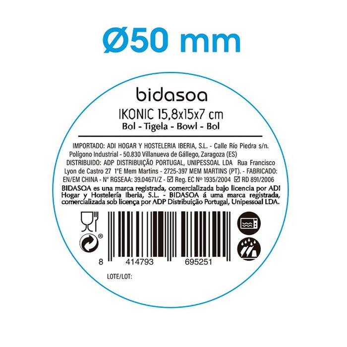 Bol Cerámico Ikonic Bidasoa 15,8x15x7 cm (24 Unidades) Bol Cerámico Ikonic Bidasoa 15,8x15x7 cm (24 Unidades)