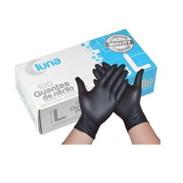 Varios Guante Examen Supreme Nitrilo Negro Alta Proteccion S/P Luna Talla S