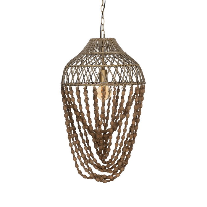 Ixia Lámpara de techo Cuentas Natural 42,50 x 42,50 x 76 cm Ixia Lámpara de techo Cuentas Natural 42,50 x 42,50 x 76 cm