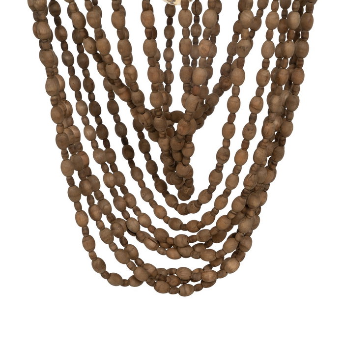 Lámpara Techo Cuentas Natural 42,50 X 42,50 X 76 cm