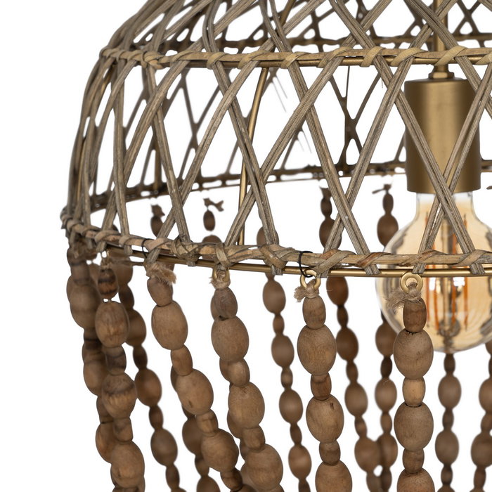 Lámpara Techo Cuentas Natural 42,50 X 42,50 X 76 cm