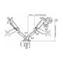 EQUIP Soporte de Escritorio Interactivo para Monitor Doble de 17-32 pulgadas