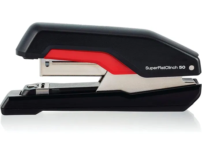Rapid Grapadora Supreme S50 Plástico, Capacidad 50 Hojas, Negra/Roja