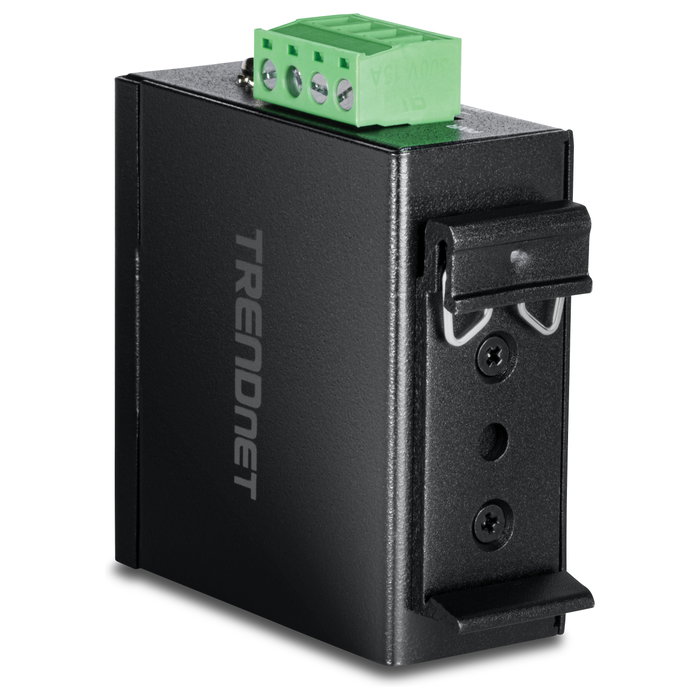 TRENDnet TI-IG215 Inyector PoE+ Industrial 2.5 Gigabit Ethernet, 2 Puertos, Negro