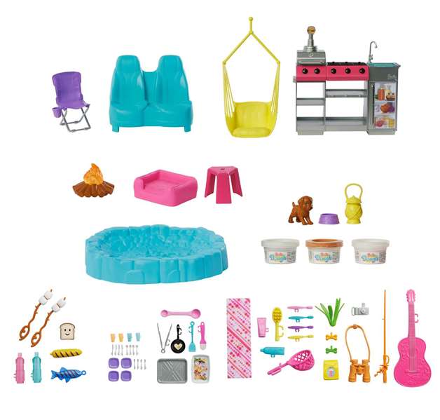 Mattel Supercaravana Barbie 2025 con 7 Zonas de Juego y 6 Accesorios, Dimensiones 88x37,30x52,40 cm