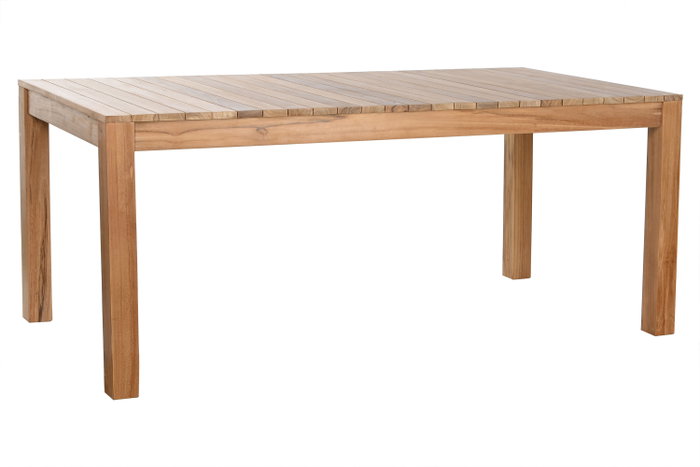 DKD Home Decor Mesa de Comedor para Terraza y Jardín Marrón Teca 180 x 90 x 75 cm DKD Home Decor Mesa de Comedor para Terraza y Jardín Marrón Teca 180 x 90 x 75 cm