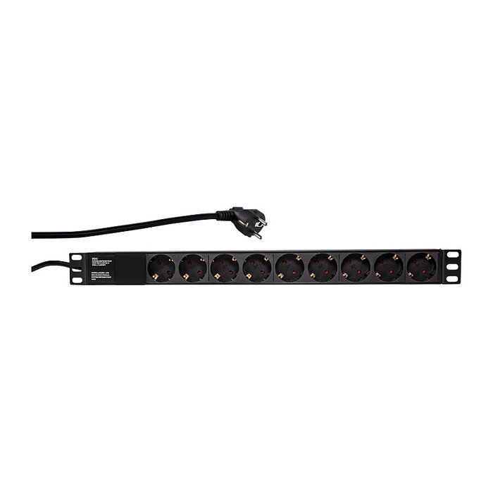 LogiLink PDU9C03 Regleta de 19 pulgadas con 9 salidas AC Tipo F