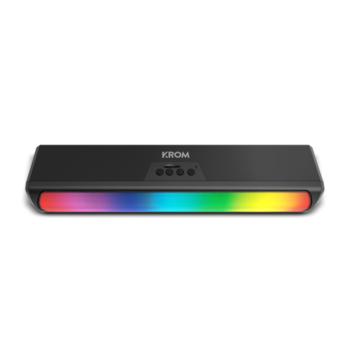 Krom Barra de Sonido K-POP Bluetooth RGB Negro Krom Barra de Sonido K-POP Bluetooth RGB Negro