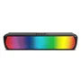 Krom Barra de Sonido K-POP Bluetooth RGB, 2.0 Canales 6W (2x3W), Efectos LED, Negro, 280 mm, Conexión AUX 3.5mm y Ranura para Tarjeta TF