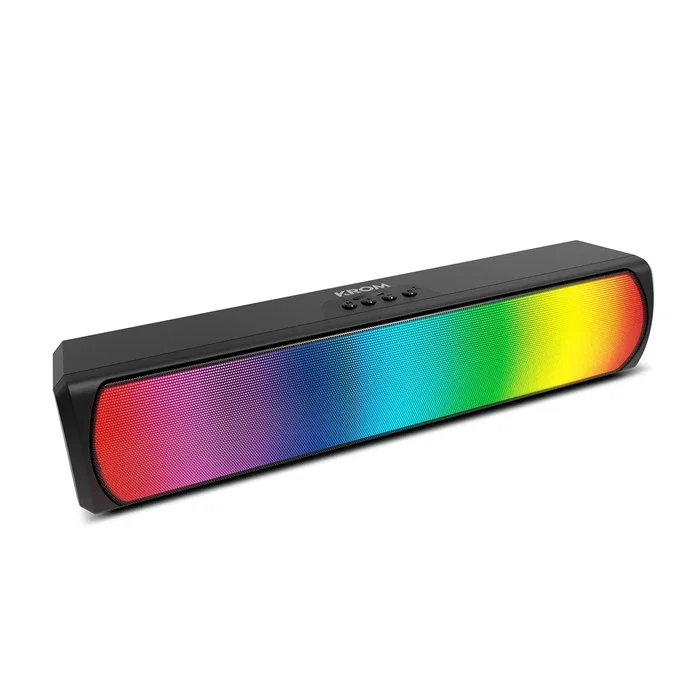 Krom K-POP Barra de Sonido Bluetooth RGB Negro