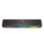 Krom Barra de Sonido K-POP Bluetooth RGB, 2.0 Canales 6W (2x3W), Efectos LED, Negro, 280 mm, Conexión AUX 3.5mm y Ranura para Tarjeta TF
