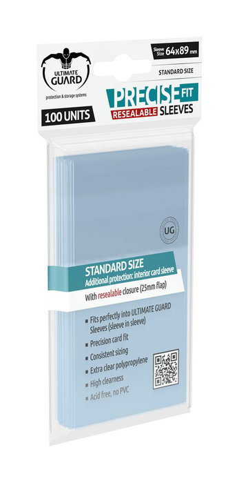 Ultimate Guard Precise-Fit Sleeves Resealable Tamaño Estándar (100 unidades) Ultimate Guard Precise-Fit Sleeves Resealable Tamaño Estándar (100 unidades)