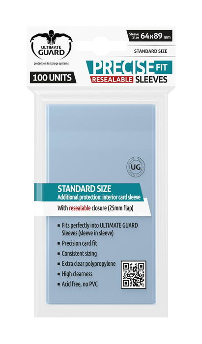 Ultimate Guard Precise-Fit Sleeves Resealable Tamaño Estándar (100 unidades) Ultimate Guard Precise-Fit Sleeves Resealable Tamaño Estándar (100 unidades)