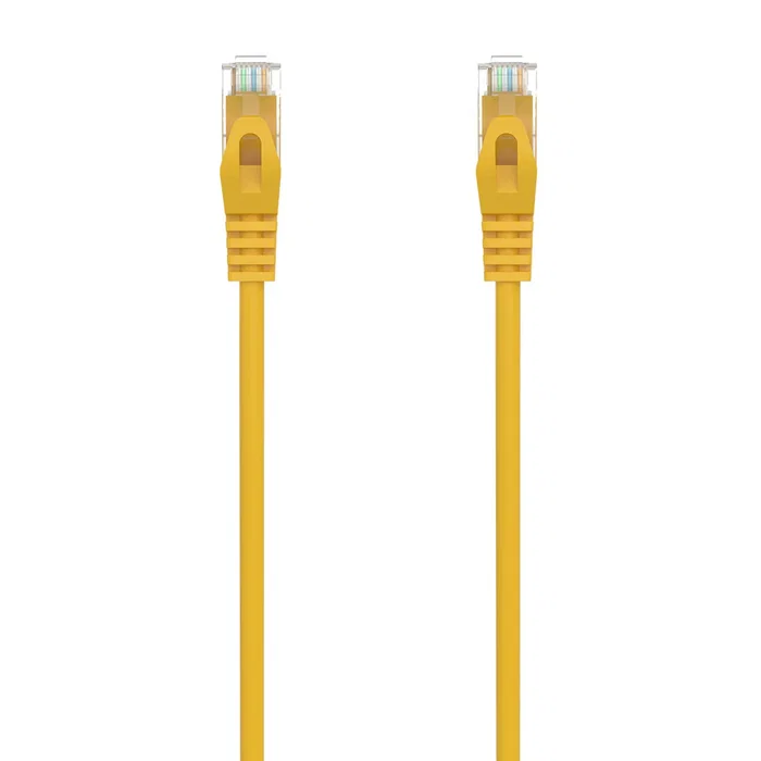 Aisens A145-0566 Cable de Red RJ45 1m Cat6a UTP 500 MHz LSZH Amarillo - Cable Ethernet 10 Gigabit, Compatible con PoE, AWG24 Cobre