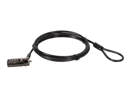 Conceptronic CUSTODIO01BN Candado de Seguridad con Combinación Nano para Portátil, Cable Antirrobo Negro 1.8 Metros