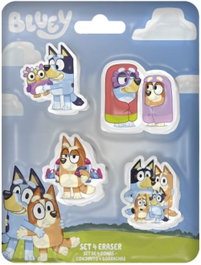 CYP BRANDS Set de 4 Gomas de Borrar Bluey